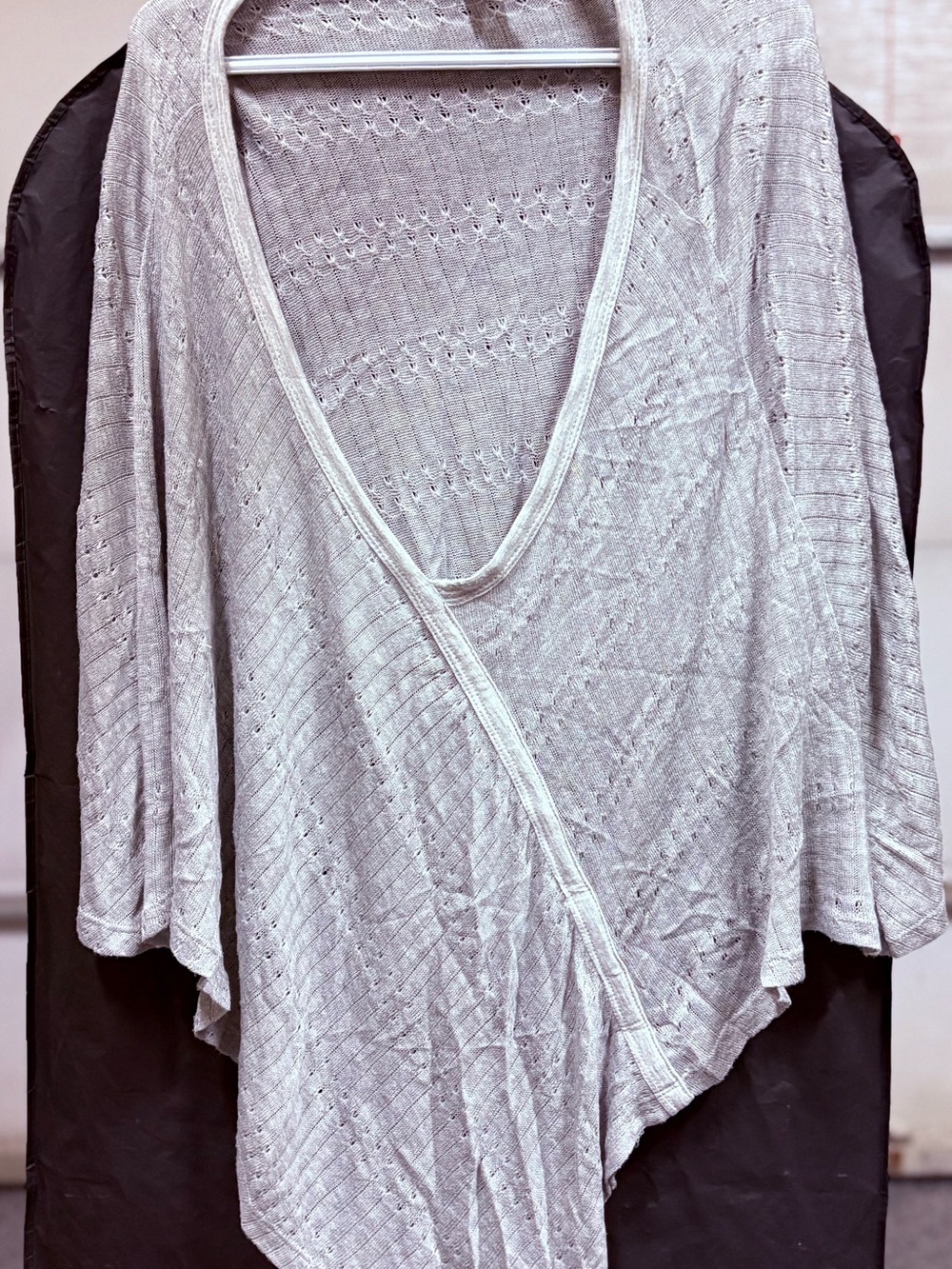 Women’s Light Gray Knit poncho Top